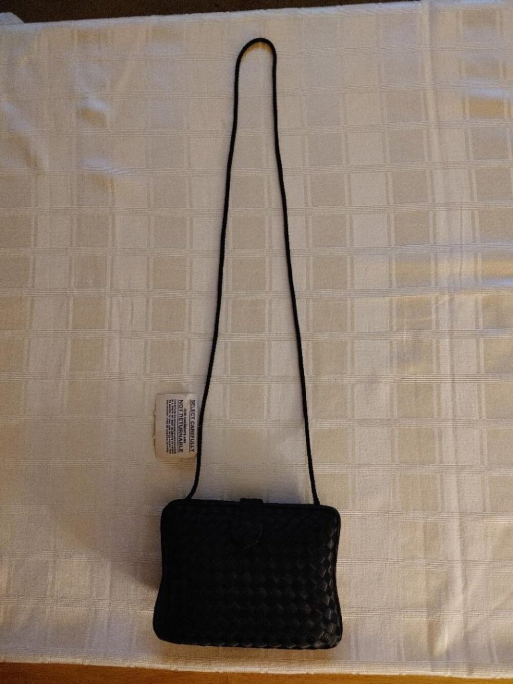 Vintage BNWT Black Box Clutch Formal Woven Pattern Crossbody/Shoulder Pocketbook